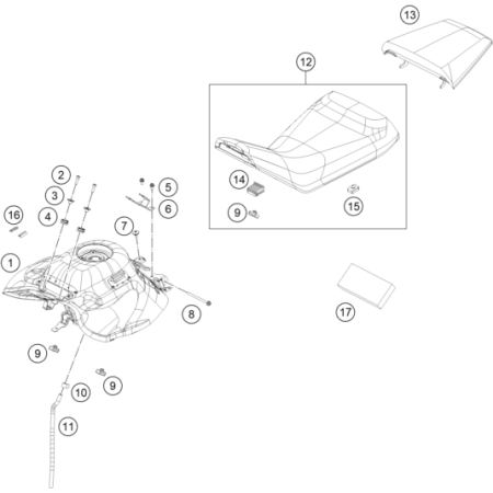 RÉSERVOIR, SELLE HUSQVARNA...